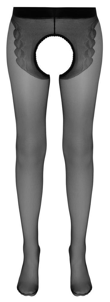 Rajstopy Cottelli LEGWEAR z otwartym kroczem i czerwonym szwem 20 den