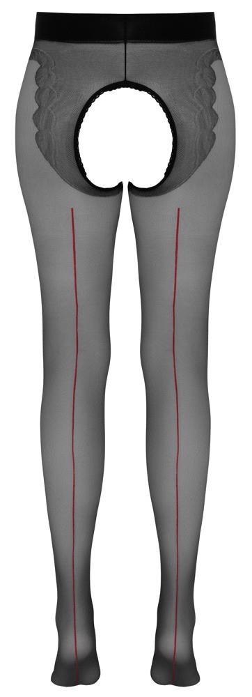 Rajstopy Cottelli LEGWEAR z otwartym kroczem i czerwonym szwem 20 den