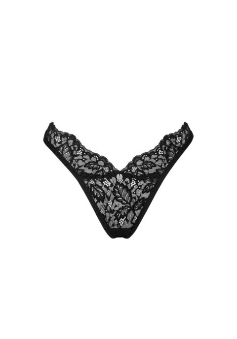 Stringi otwarte Bellastia Obsessive koronkowe czarne M/L