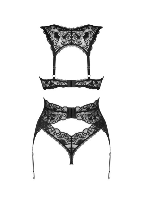 Trzyczęściowy komplet Obsessive Donna Dream czarny M/L