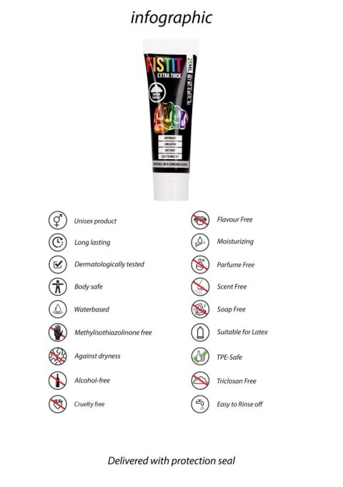Lubrykant do fistingu Fist It Extra Thick tęczowy 25 ml