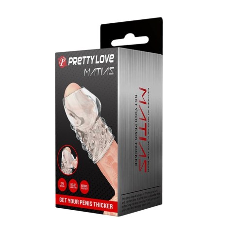 Nakładka przelotowa pogrubiająca na penisa Pretty Love Matias TPR