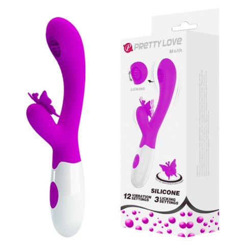 Wibrator Pretty Love Moth motyl z lizaniem 12 wibracji 3 tryby