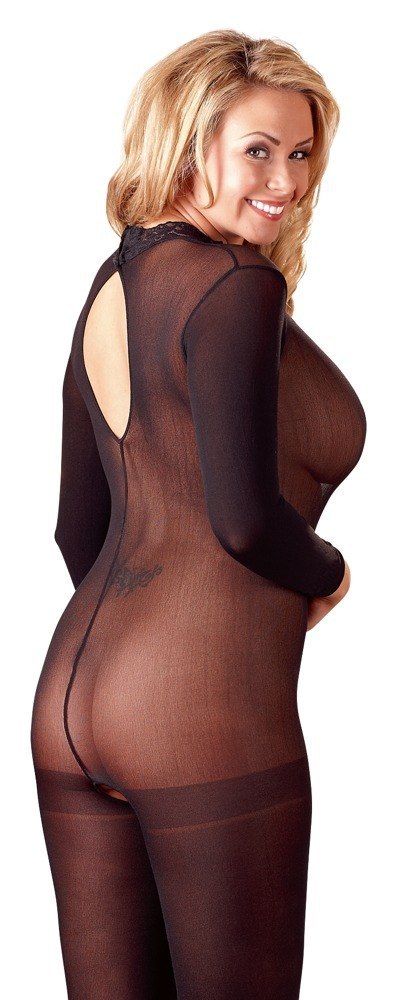 Bodystocking transparentny otwarty kroczem NO:XQSE XL-XXL