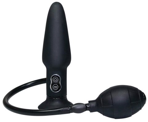 Wibrujący pompowany korek analny silikonowy You2Toys czarny 17 cm