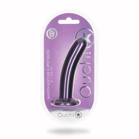 Dildo silikonowe zakrzywione Ouch! metaliczne 14,5 cm