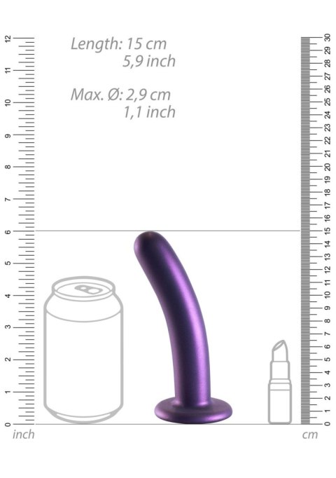Dildo silikonowe zakrzywione Ouch! metaliczne 14,5 cm