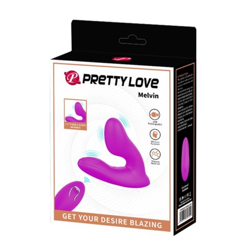 Stymulator łechtaczki Pretty Love Melvin dwusilnikowy 12 funkcji pilot