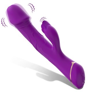 Wibrator króliczek Rubberco fioletowy silikonowy 9 wibracji wodoodporny