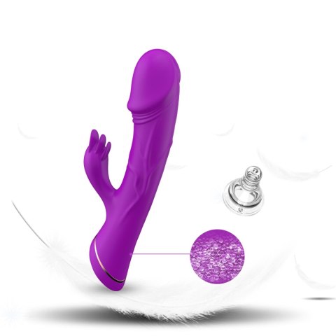 Wibrator króliczek Rubberco fioletowy silikonowy 9 wibracji wodoodporny