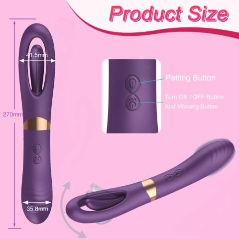 Wibrator punktu G podwójny liżący B-Series Cute silikonowy USB
