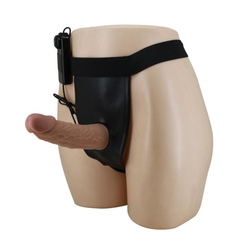 Wibrująca proteza penisa Pretty Love Draven ze strap-onem 17 cm
