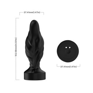 Wibrujący korek analny Limonster czarny 9 trybów USB wodoodporny