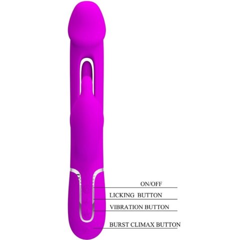 Wibrator króliczek Pretty Love z językiem fioletowy USB