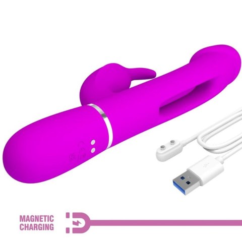 Wibrator króliczek Pretty Love z językiem fioletowy USB