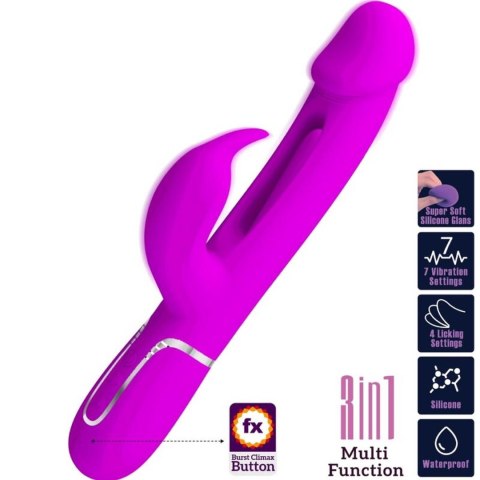 Wibrator króliczek Pretty Love z językiem fioletowy USB