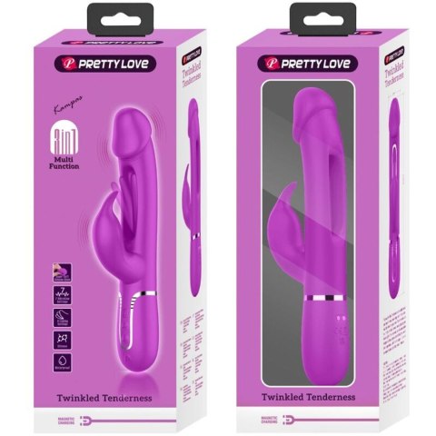 Wibrator króliczek Pretty Love z językiem fioletowy USB