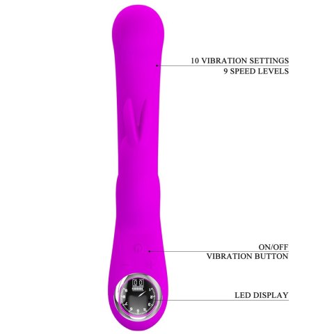 Wibrator króliczek silikonowy Pretty Love Lamar fioletowy 10 funkcji