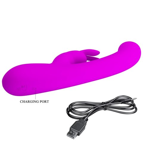 Wibrator króliczek silikonowy Pretty Love Lamar fioletowy 10 funkcji