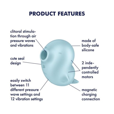 Stymulator łechtaczki Satisfyer Sassy Seal silikonowy IPX7