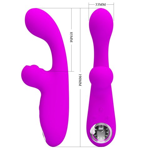 Wibrator króliczek Pretty Love Skylar fioletowy silikonowy USB