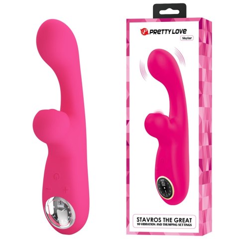 Wibrator króliczek Pretty Love Skylar silikonowy różowy USB