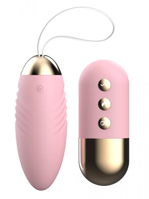 Wibrujące jajko zdalne rozgrzewane Argus różowe silikonowe USB 8 cm
