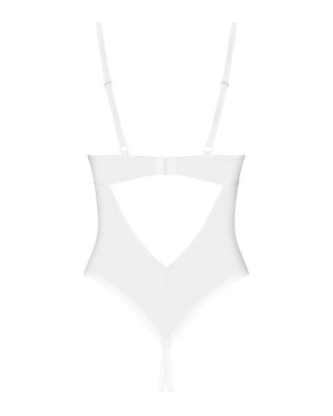 Body otwarte koronkowe Alissium Obsessive białe M/L