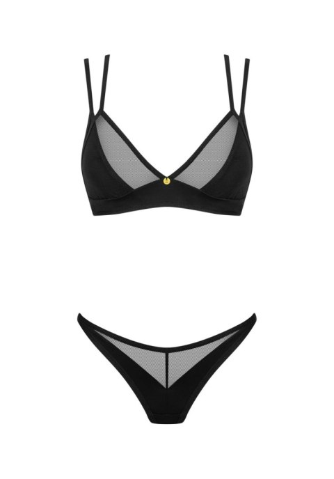 Dwuczęściowy komplet bielizny Obsessive Nesari czarny M/L