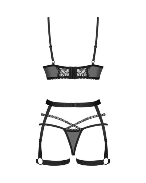 Komplet bielizny z uprzężą Blomentis Obsessive czarny M/L
