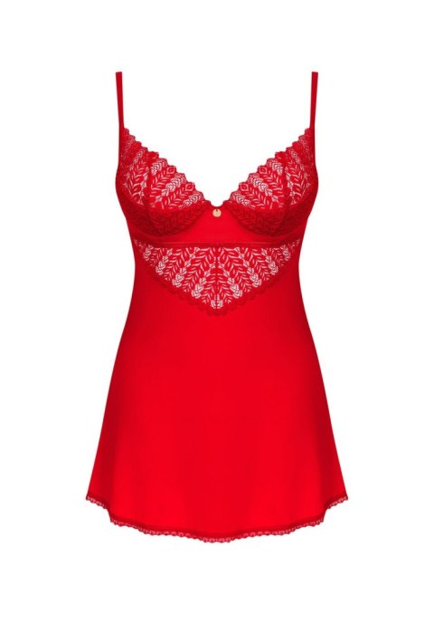 Koszulka i stringi Obsessive Ingridia czerwone XL/2XL