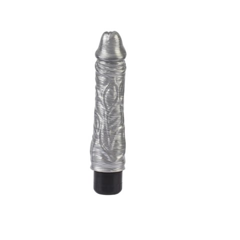 Wibrator realistyczny Chubby Beau Silver srebrny 22 cm DarkMuscle