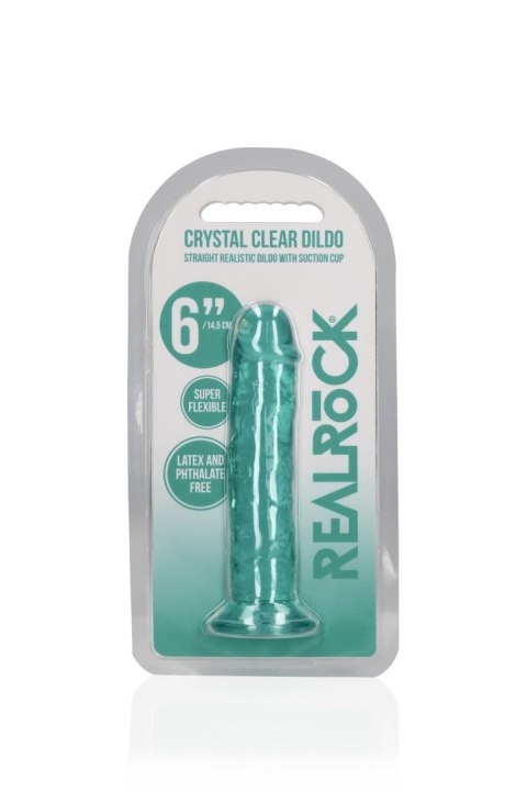 Dildo żelowe realistyczne z przyssawką przezroczyste RealRock 14,5 cm