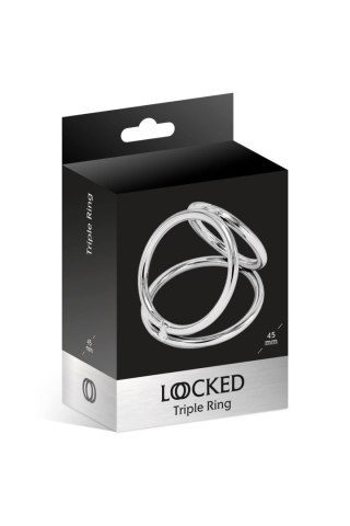 Pierścień erekcyjny potrójny Locked ze stali 45 32 37 mm