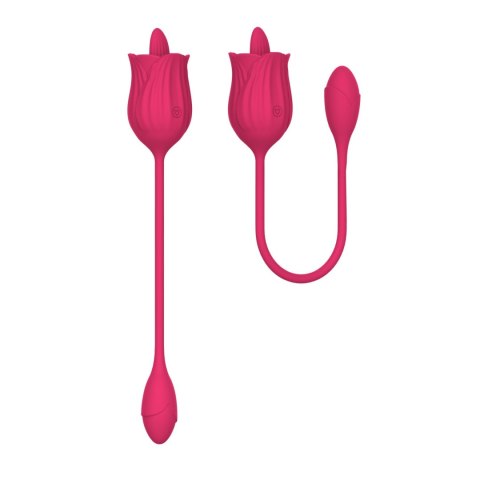 Stymulator liżący z wibrującym jajkiem silikonowy USB B Series Magic