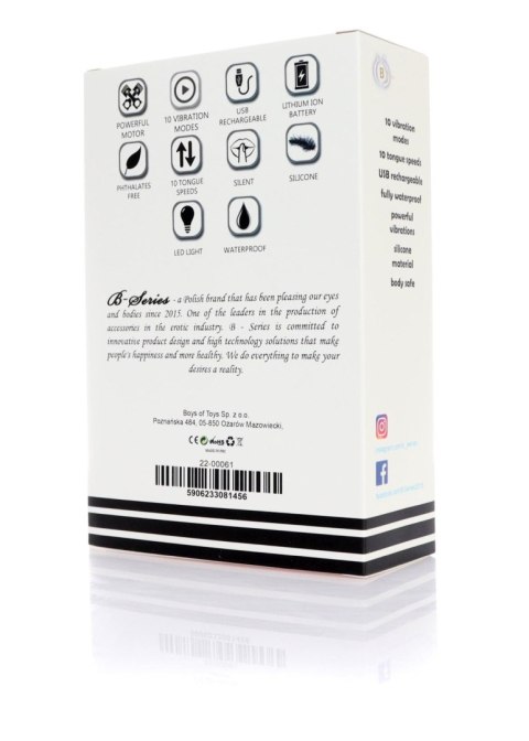 Stymulator liżący z wibrującym jajkiem silikonowy USB B Series Magic