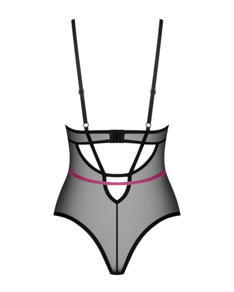 Body erotyczne transparentne Obsessive Novenes czarne M/L