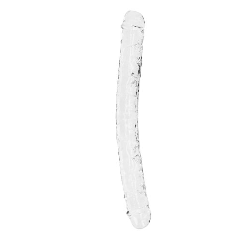 Dildo podwójne RealRock Crystal Clear realistyczne 34 cm