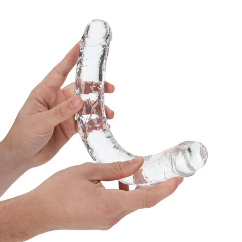 Dildo podwójne RealRock Crystal Clear realistyczne 34 cm