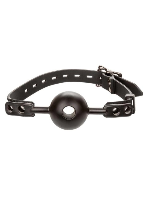 Knebel kulkowy z zdejmowaną różą Calexotics czarny silikonowy 4,5 cm
