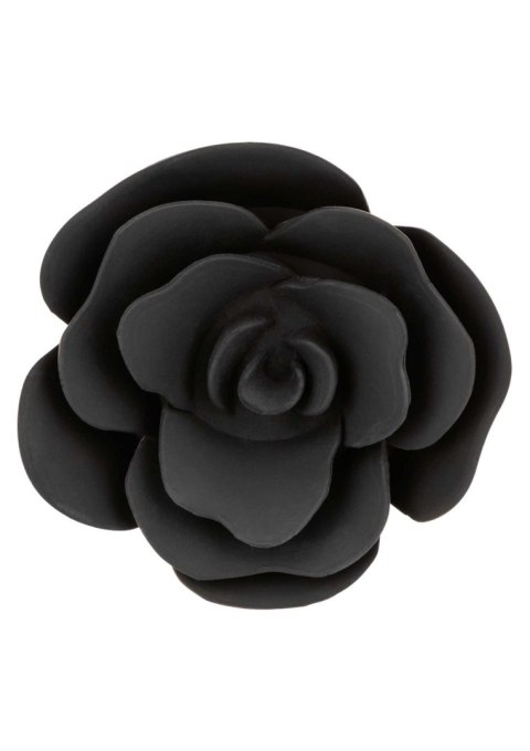 Knebel kulkowy z zdejmowaną różą Calexotics czarny silikonowy 4,5 cm