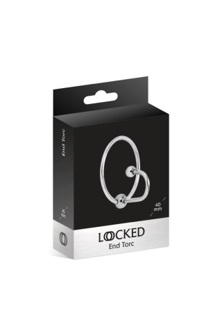 Pierścień na żołądź Locked End Torc stal nierdzewna 40 mm