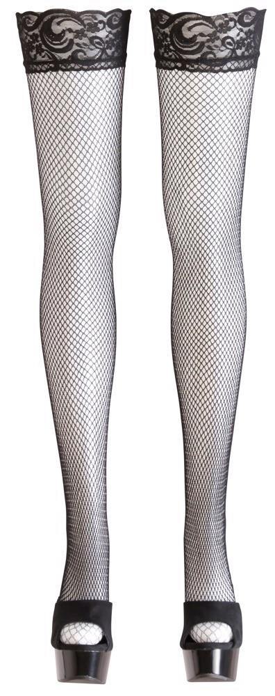 Pończochy samonośne siatkowe Cottelli LEGWEAR czarne S