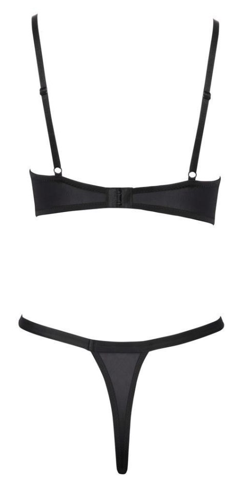 Komplet bielizny z oczkami Cottelli LINGERIE czarny 85B