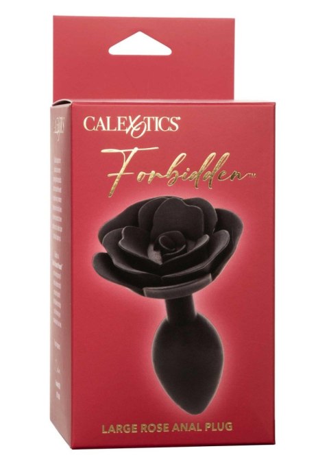 Korek analny silikonowy Calexotics Forbidden Rose duży czarny