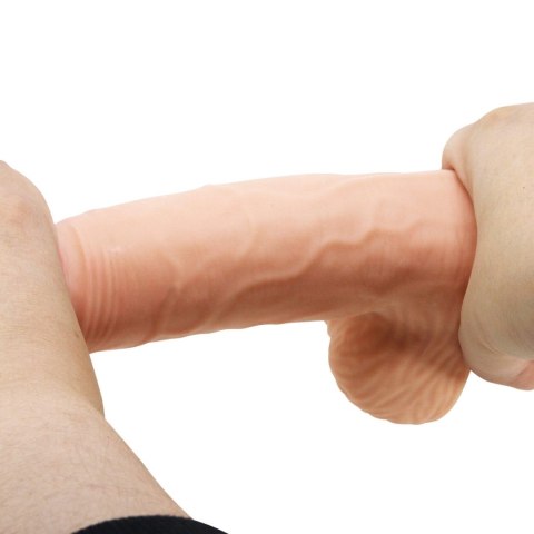 Dildo realistyczne Baile cieliste 21 cm z przesuwającą się skórą