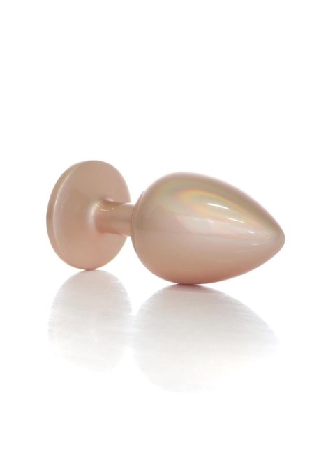 Korek analny ze stali nierdzewnej złoty z diamencikiem 9 cm HeavyFun