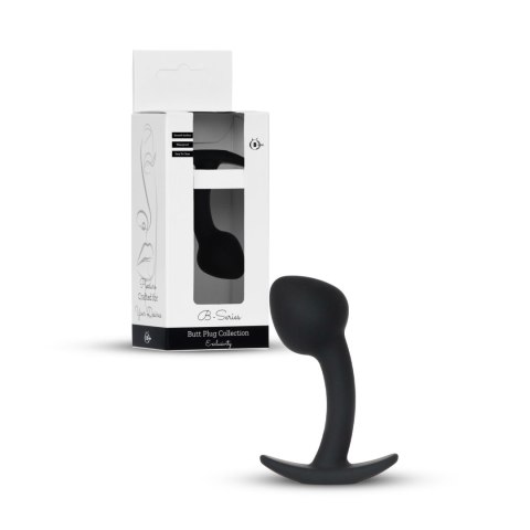 Silikonowy korek analny zakrzywiony z diamentem HeavyFun 9 cm