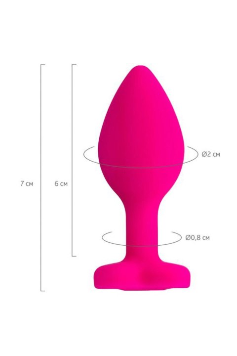 Korek analny ToDo Diamond Heart różowy miniaturowy 7 cm