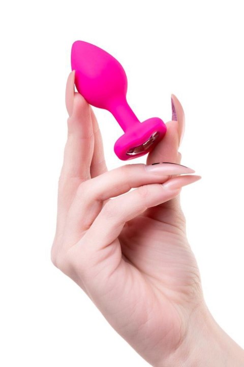 Korek analny ToDo Diamond Heart różowy miniaturowy 7 cm